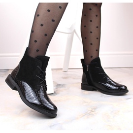 Botas negras aislantes de piel charol T.Sokolski 722 negro 5