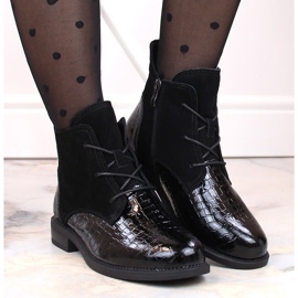 Botas negras aislantes de piel charol T.Sokolski 722 negro 6
