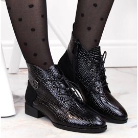 Botas de entrepierna de charol para mujer, con aislamiento negro, Filippo DBT4824 6