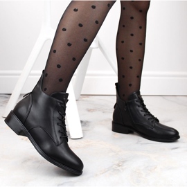 Botines negros de tacón plano con aislamiento de Filippo DBT4822 6