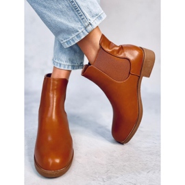 Botines Chelsea clásicos de mujer Modena Camel marrón 2