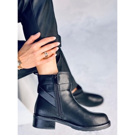 Botines Chelsea lisos Mujer Rubio Negro 2