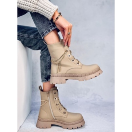 Botas con cordones Lohan Albaricoque beige 2 Botas con cordones Lohan Albaricoque beige 2
