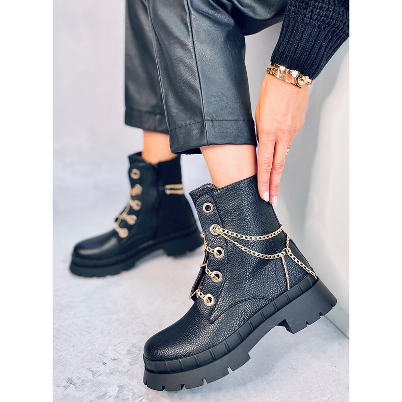 Botas con cordones de Lohan Black negro 2