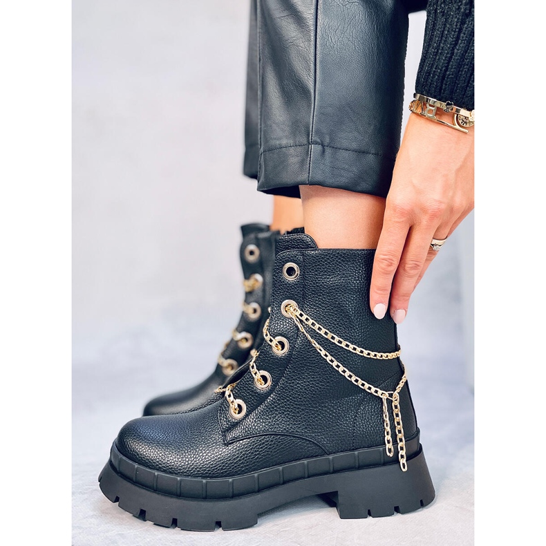 Botas con cordones de Lohan Black negro 1