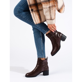 Botines tacón mujer Shelovet marrón 2