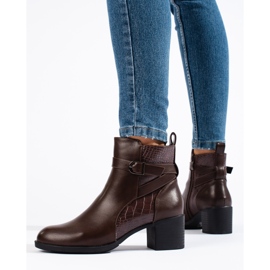 Botines tacón mujer Shelovet marrón 1