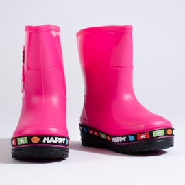 Botas de agua infantiles rosas con Princesa Shelovet rosado 4
