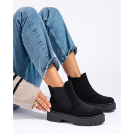 Botines Chelsea de mujer Shelovet en ante negro 1
