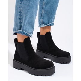 Botines Chelsea de mujer Shelovet en ante negro 3