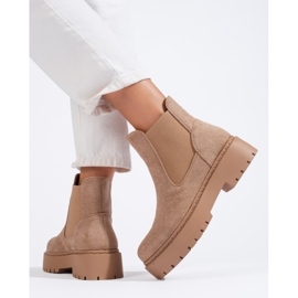 Botines Chelsea mujer Shelovet en ante beige 3