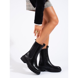 Botas Chelsea altas de mujer Shelovet en negro 1
