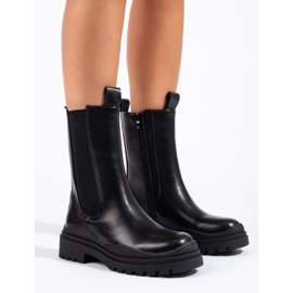 Botas Chelsea altas de mujer Shelovet en negro 2