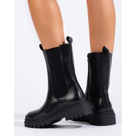 Botas Chelsea altas de mujer Shelovet en negro 3