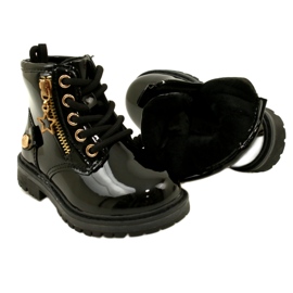 Miss Botas de charol para niña, estrella 23DZ23-6593, negro 5