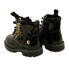 Miss Botas de charol para niña, estrella 23DZ23-6593, negro 7