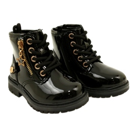 Miss Botas de charol para niña, estrella 23DZ23-6593, negro 4