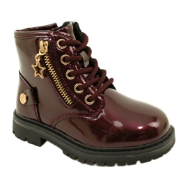 Miss Botas de niña, charol, estrella 23DZ23-6593, burdeos rojo 1 Miss Botas de niña, charol, estrella 23DZ23-6593, burdeos rojo 1
