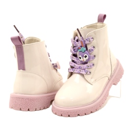 Botas Lacadas Con Gemelos Decorativos Miss 23DZ23-6582 beige 3