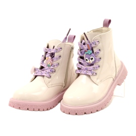 Botas Lacadas Con Gemelos Decorativos Miss 23DZ23-6582 beige 2