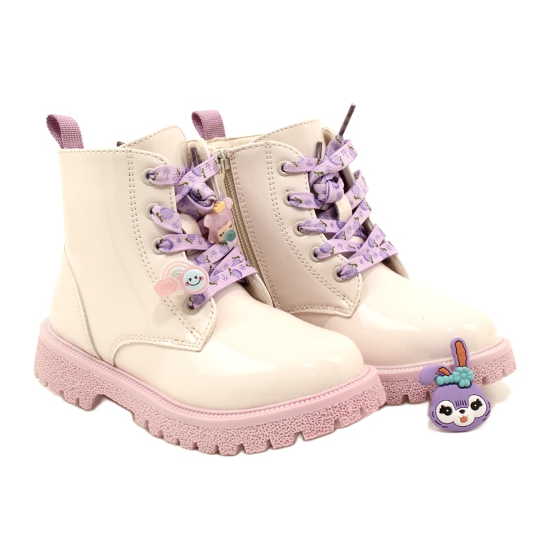 Botas Lacadas Con Gemelos Decorativos Miss 23DZ23-6582 beige 5