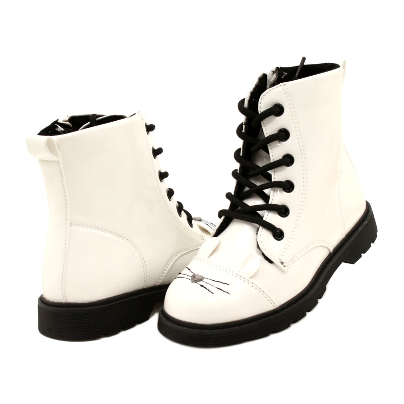 Botas lacadas de niñas Miss 21DZ23-4309 White blanco 3