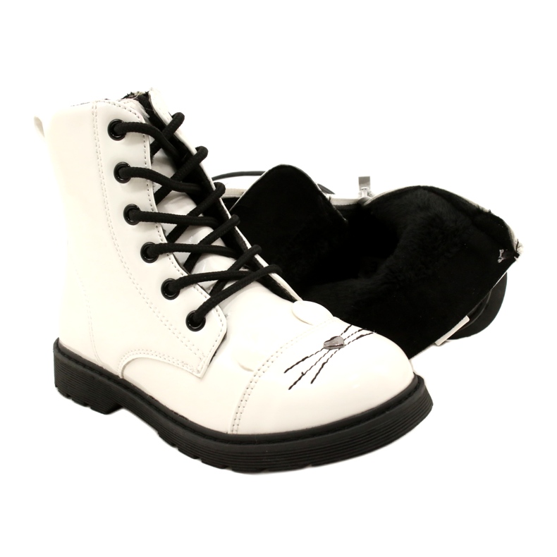 Botas lacadas de niñas Miss 21DZ23-4309 White blanco 4