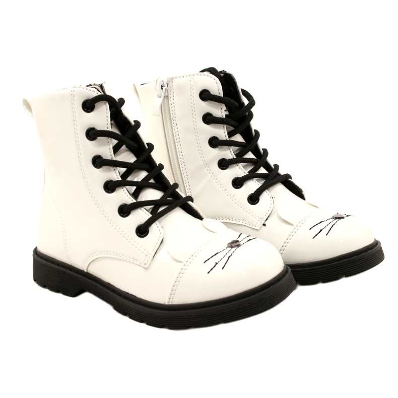 Botas lacadas de niñas Miss 21DZ23-4309 White blanco 5