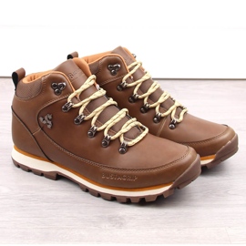 Zapatos trekking hombre piel marrón oscuro Bustagrip 1