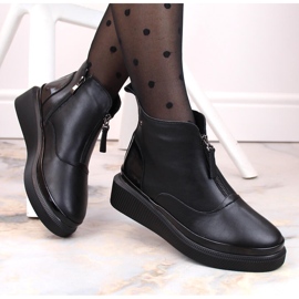 Botas de mujer de piel con aislamiento y cremallera Filippo DBT4800 negras negro 1