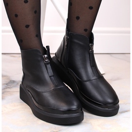 Botas de mujer de piel con aislamiento y cremallera Filippo DBT4800 negras negro 3