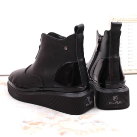 Botas de mujer de piel con aislamiento y cremallera Filippo DBT4800 negras negro 7