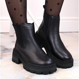 Botines de mujer de piel, aislantes, negro Filippo DBT4907 3