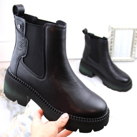Botines de mujer de piel, aislantes, negro Filippo DBT4907 4