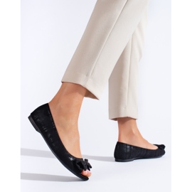 Goodin Bailarinas open toe con lazo negro 1 Goodin Bailarinas open toe con lazo negro 1