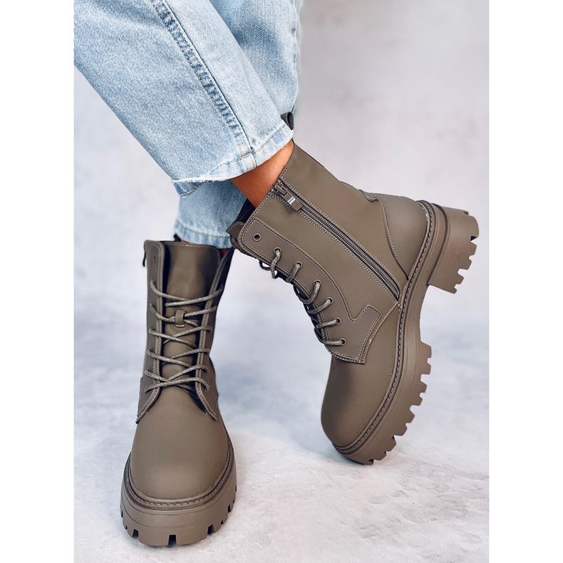 Botas con cordones Tamar Green verde 2 Botas con cordones Tamar Green verde 2