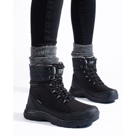 Botas de nieve mujer con cordones DK negro y gris 1 Botas de nieve mujer con cordones DK negro y gris 1
