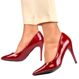 Stilettos de mujer charol rojo 1