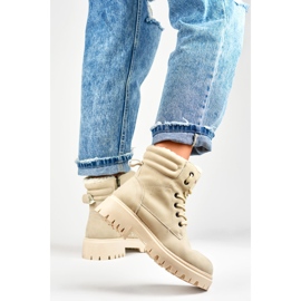 Botas de montaña de mujer con aislamiento beige 3