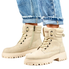 Botas de montaña de mujer con aislamiento beige 4