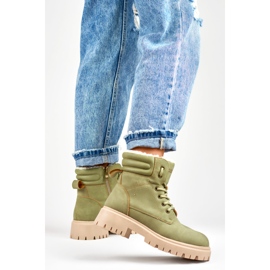 Botas de mujer con aislamiento verde claro. 3
