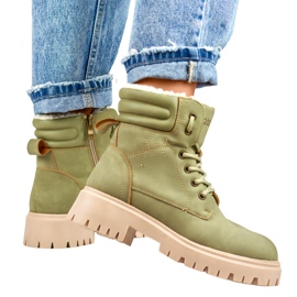 Botas de mujer con aislamiento verde claro. 4