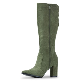 Botas altas de mujer verde oliva 1