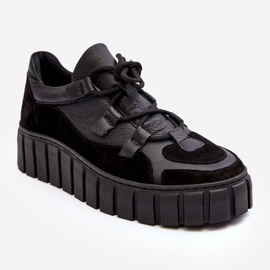 Deportivas Mujer Piel con Plataforma M01/1 Zazoo Negro 1