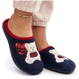 Chanclas de Estar por casa Mujer con Osito Inblu EC000095 Azul Marino 9