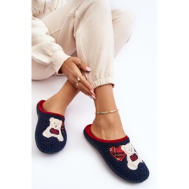 Chanclas de Estar por casa Mujer con Osito Inblu EC000095 Azul Marino 8