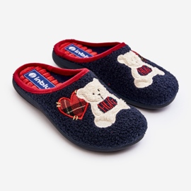 Chanclas de Estar por casa Mujer con Osito Inblu EC000095 Azul Marino 2