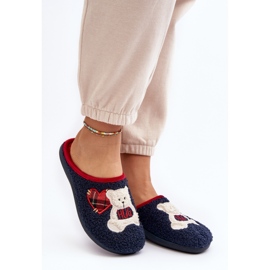 Chanclas de Estar por casa Mujer con Osito Inblu EC000095 Azul Marino 4