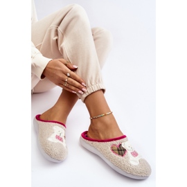 Chanclas de Estar por casa Mujer con Osito Inblu EC000095 Beige 7