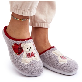 Chanclas de Estar por casa Mujer con Osito Inblu EC000095 Gris 9